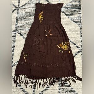 Brown dress size s
